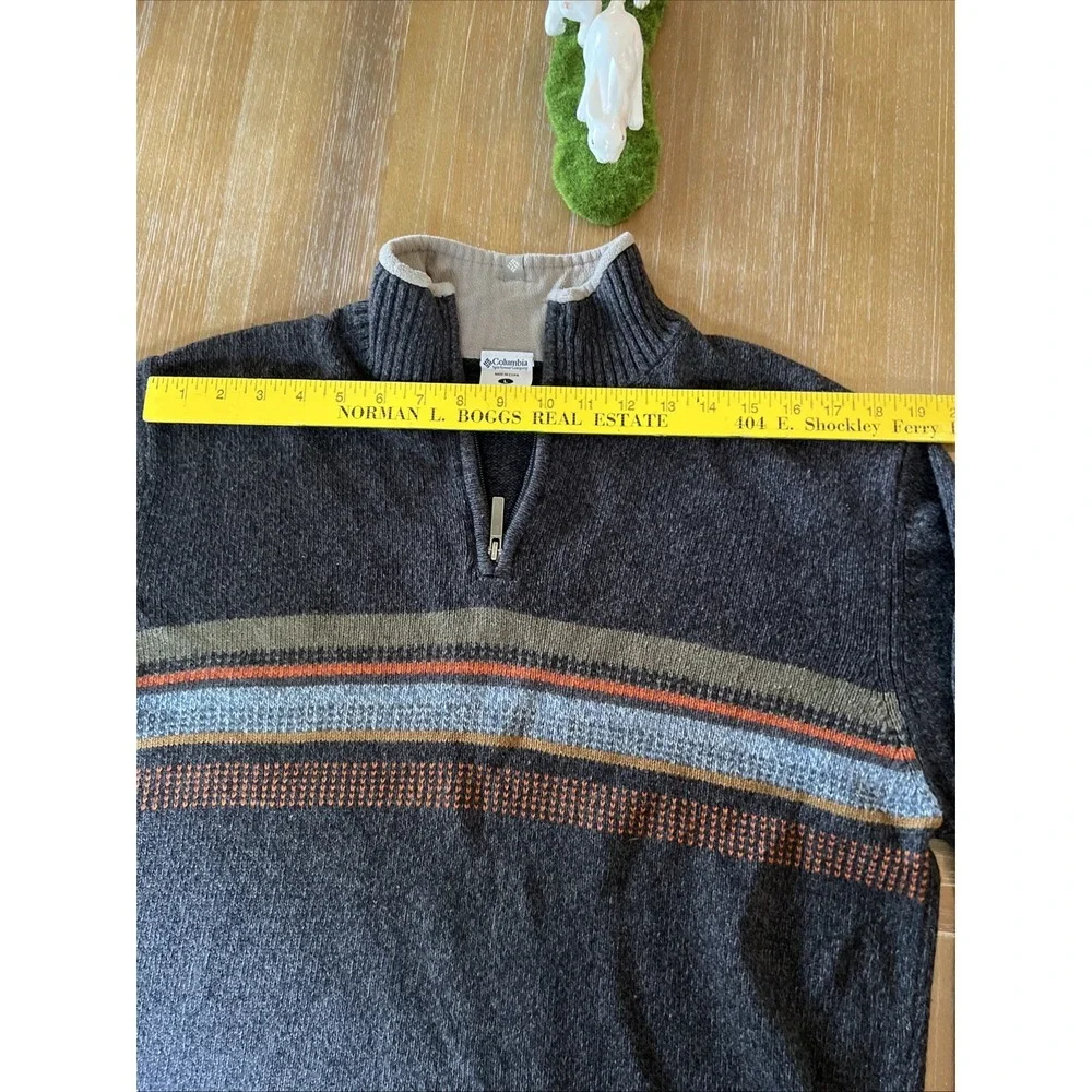 Columbia Men's L Gray Pullover Sweater Long Sleeve Half Zip Outdoor‎ Hiking - Picture 5 of 10